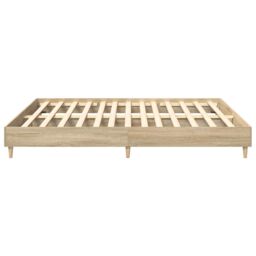 Berkfield Home Bed Frame without Mattress Sonoma Oak 160x200cm Engineered Wood in Brown - Size: 160x200 cm - thumbnail 6