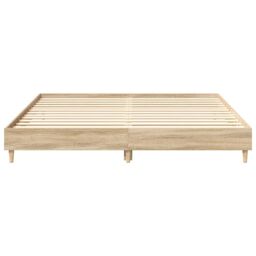 Berkfield Home Bed Frame without Mattress Sonoma Oak 160x200cm Engineered Wood in Brown - Size: 160x200 cm - thumbnail 5