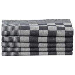 Berkfield Home 20 Piece Towel Set Black & White Cotton - thumbnail 5