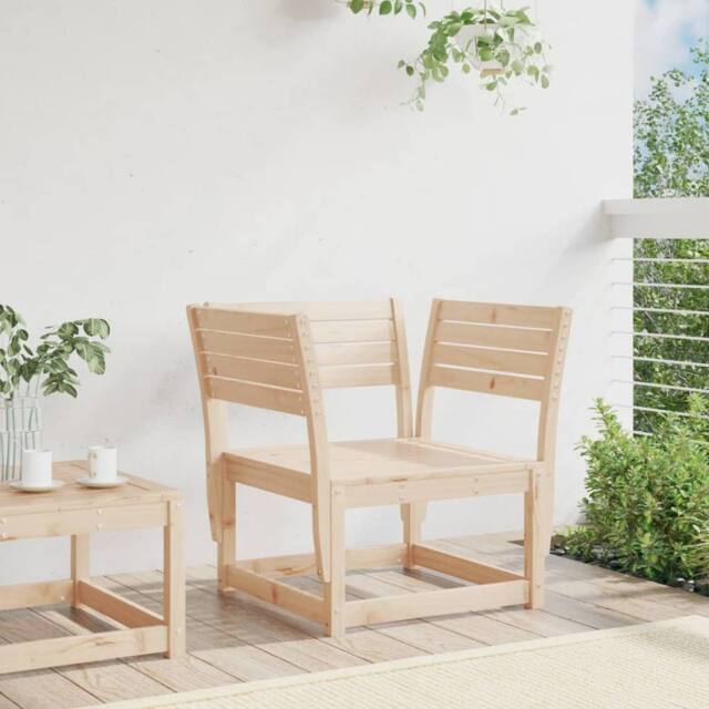 Berkfield Home Beautiful Garden Chair Solid Wood Pine in Natural - image 1