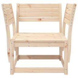 Berkfield Home Beautiful Garden Chair Solid Wood Pine in Natural - thumbnail 4
