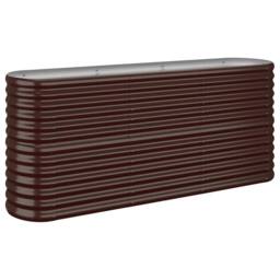 Berkfield Home Garden Raised Bed Powder-coated Steel 152x40x68 cm Brown - Size: 152 x 40 x 68 cm - thumbnail 3
