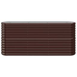 Berkfield Home Garden Raised Bed Powder-coated Steel 152x40x68 cm Brown - Size: 152 x 40 x 68 cm