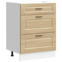 Berkfield Home Kitchen Base Cabinet Porto Sonoma Oak Engineered Wood in Brown - thumbnail 2
