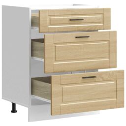 Berkfield Home Kitchen Base Cabinet Porto Sonoma Oak Engineered Wood in Brown - thumbnail 5