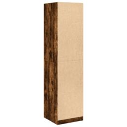 Berkfield Home Wardrobe Smoked Oak 50x50x200 cm Engineered Wood in Brown - Size: 50 x 50 x 200 cm - thumbnail 6