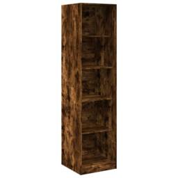 Berkfield Home Wardrobe Smoked Oak 50x50x200 cm Engineered Wood in Brown - Size: 50 x 50 x 200 cm - thumbnail 3