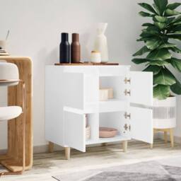 Berkfield Home Sideboard White 60x35x70 cm Engineered Wood - Size: 60 x 35 x 70 cm - thumbnail 3