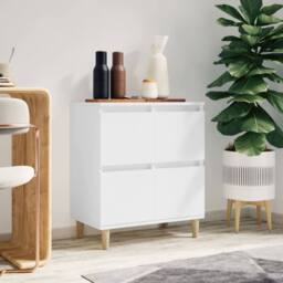 Berkfield Home Sideboard White 60x35x70 cm Engineered Wood - Size: 60 x 35 x 70 cm - thumbnail 2