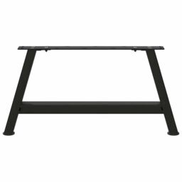 Berkfield Home Coffee Table Legs A-Shaped 2 pcs Black¬†60x(30-31) cm Steel in Black - thumbnail 5