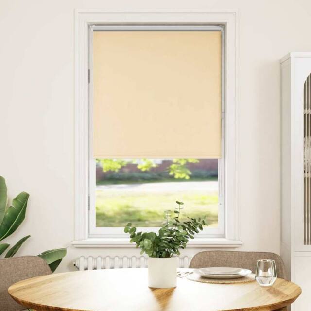 Berkfield Home Roller Blind Blackout Beige 75x175 cm Fabric Width 70.7 cm Polyester - image 1