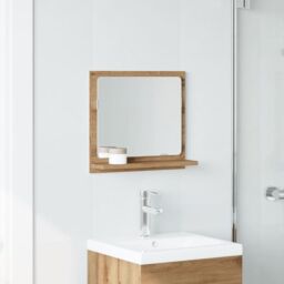 Berkfield Home Bathroom Mirror Cabinet Artisan Oak 40x11x37 cm Engineered Wood in Brown - Size: 40 x 11 x 37 cm - thumbnail 3