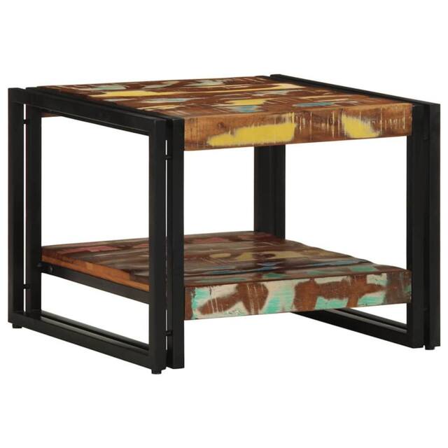 Berkfield Home Durable Coffee Table Multicolour 50x50x38 cm Solid Wood Reclaimed - Size: 50 x 50 x 38 cm - image 1