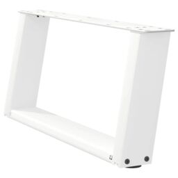 Berkfield Home Coffee Table Legs U-Shaped 2 pcs White 60x(30-31) cm Steel - thumbnail 4