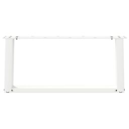 Berkfield Home Coffee Table Legs U-Shaped 2 pcs White 60x(30-31) cm Steel - thumbnail 5