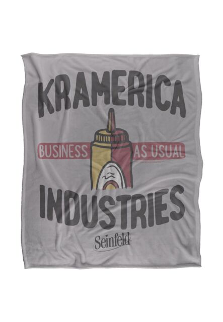Warner Brothers Seinfeld The Make Your Own Pie Silky Touch Super Soft Throw Blanket in White - image 1