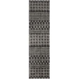THE RUGS Moroccan Soft High Pile Shaggy Tribal Rugs & Runners Living Room in Dark Grey - Size: 120 cm x 120 cm - thumbnail 8