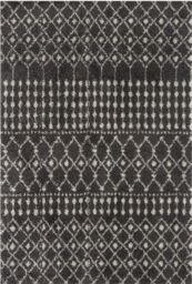 THE RUGS Moroccan Soft High Pile Shaggy Tribal Rugs & Runners Living Room in Dark Grey - Size: 120 cm x 120 cm - thumbnail 2