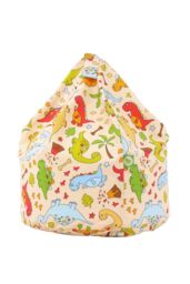 Bean Lazy Women's Cotton Dinosaur Bean Bag Child Size in Medium Beige - Size: Small - thumbnail 1