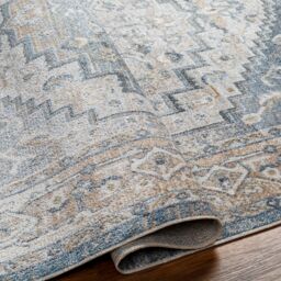 Livabliss Lilian-Washable Blue Brown Vintage Traditional Boho Living Dining Rug in Navy - Size: 200 cm x 275 cm - thumbnail 4