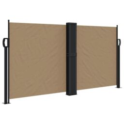 Berkfield Home Retractable Side Awning Taupe 120x1200 cm - thumbnail 2