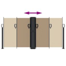 Berkfield Home Retractable Side Awning Taupe 120x1200 cm - thumbnail 5