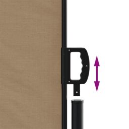 Berkfield Home Retractable Side Awning Taupe 120x1200 cm - thumbnail 6