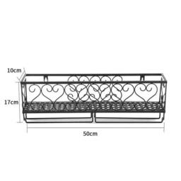 KORVIXA Wall Mounted Metal Wine Glass Rack Shelf in Black - Size: 100 cm x 100 cm - thumbnail 2