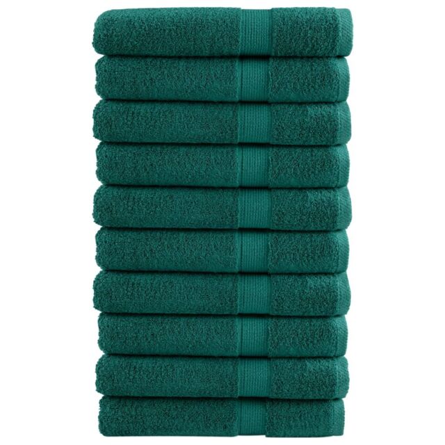 Berkfield Home Premium Sauna Towels SOLUND 10 pcs Green 80x200 cm 600 gsm - image 1