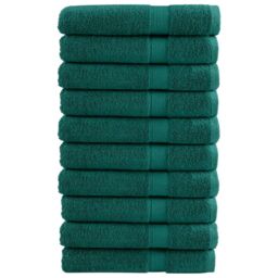 Berkfield Home Premium Sauna Towels SOLUND 10 pcs Green 80x200 cm 600 gsm - thumbnail 1