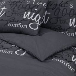 Berkfield Home Duvet Cover Set Black 200x200 cm Cotton - thumbnail 5