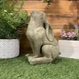 EONLION GARDEN MOON GAZING HARE ORNAMENT in Stone - thumbnail 4