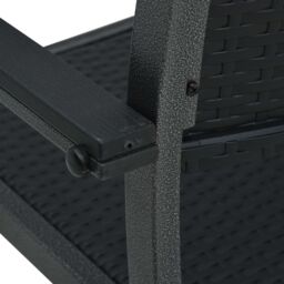 Berkfield Home Garden Chairs 4 pcs Black Plastic Rattan Look - thumbnail 6