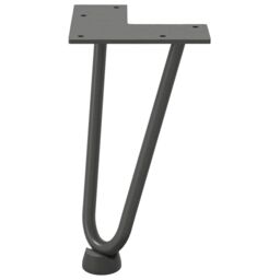 Berkfield Home Hairpin Table Legs 4 pcs Anthracite 20 cm Solid Steel in Black - thumbnail 5