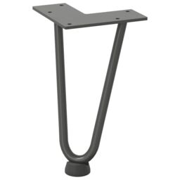 Berkfield Home Hairpin Table Legs 4 pcs Anthracite 20 cm Solid Steel in Black - thumbnail 4