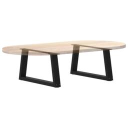 Berkfield Home Dining Table Legs V-Shape 2 pcs Black 60x(30-31.3) cm Steel - thumbnail 8