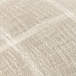 Yard Beni Check 100% Cotton Fringed Cushion in Stone - Size: 45 cm x 45 cm - thumbnail 4