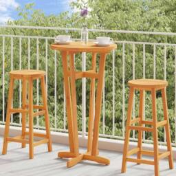 Berkfield Home Beautiful Garden Bar Table Ã˜60x105 cm Solid Wood Acacia in Brown - Size: 60x105 cm - thumbnail 2