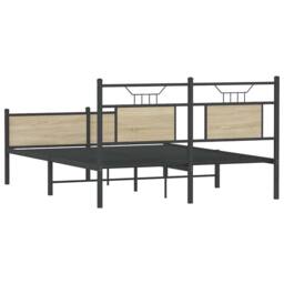 Berkfield Home Durable Bed Frame Frame Sonoma Oak 150x200 cm King Size Wood in Light Oak - thumbnail 8