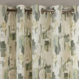 Sundour Bamford Eyelet Curtains in Green - Size: 117 cm width x 229 cm drop - thumbnail 2