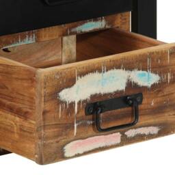 Berkfield Home Bedside Cabinet Multicolour 40x35x40 cm Solid Wood Reclaimed - Size: 40 x 35 x 40 cm - thumbnail 9