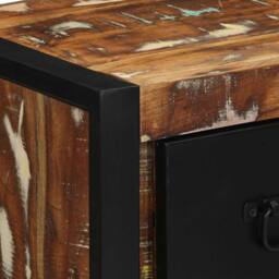 Berkfield Home Bedside Cabinet Multicolour 40x35x40 cm Solid Wood Reclaimed - Size: 40 x 35 x 40 cm - thumbnail 8