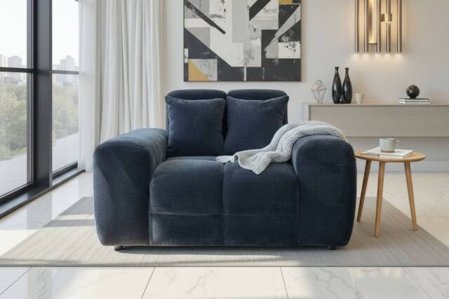 Stratus Interiors Jacob Modern Bubble Cloud Sofa for Stylish Living Rooms in Charcoal - Size: 1 Seater - image 1