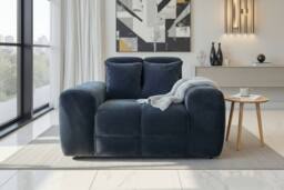 Stratus Interiors Jacob Modern Bubble Cloud Sofa for Stylish Living Rooms in Charcoal - Size: 1 Seater