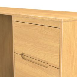 Ready Assembled 2 U Bristol 6 Drawer Kneehole Desk (Ready Assembled) in Natural - thumbnail 4