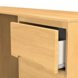 Ready Assembled 2 U Bristol 6 Drawer Kneehole Desk (Ready Assembled) in Natural - thumbnail 5