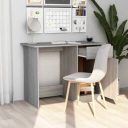 Berkfield Home Desk Grey Sonoma 100x50x76 cm Engineered Wood - Size: 100 x 50 x 76 cm - thumbnail 3