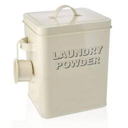 VOGREX Enamel Laundry Storage Tin for Powder & Pegs in Beige - thumbnail 3
