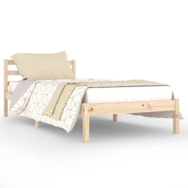 Berkfield Home Day Bed Solid Wood Pine 90x200 cm in Light Tan - image 1