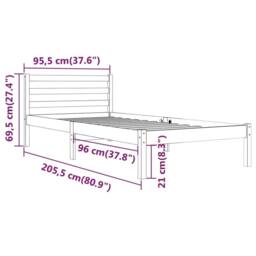 Berkfield Home Day Bed Solid Wood Pine 90x200 cm in Light Tan - thumbnail 8
